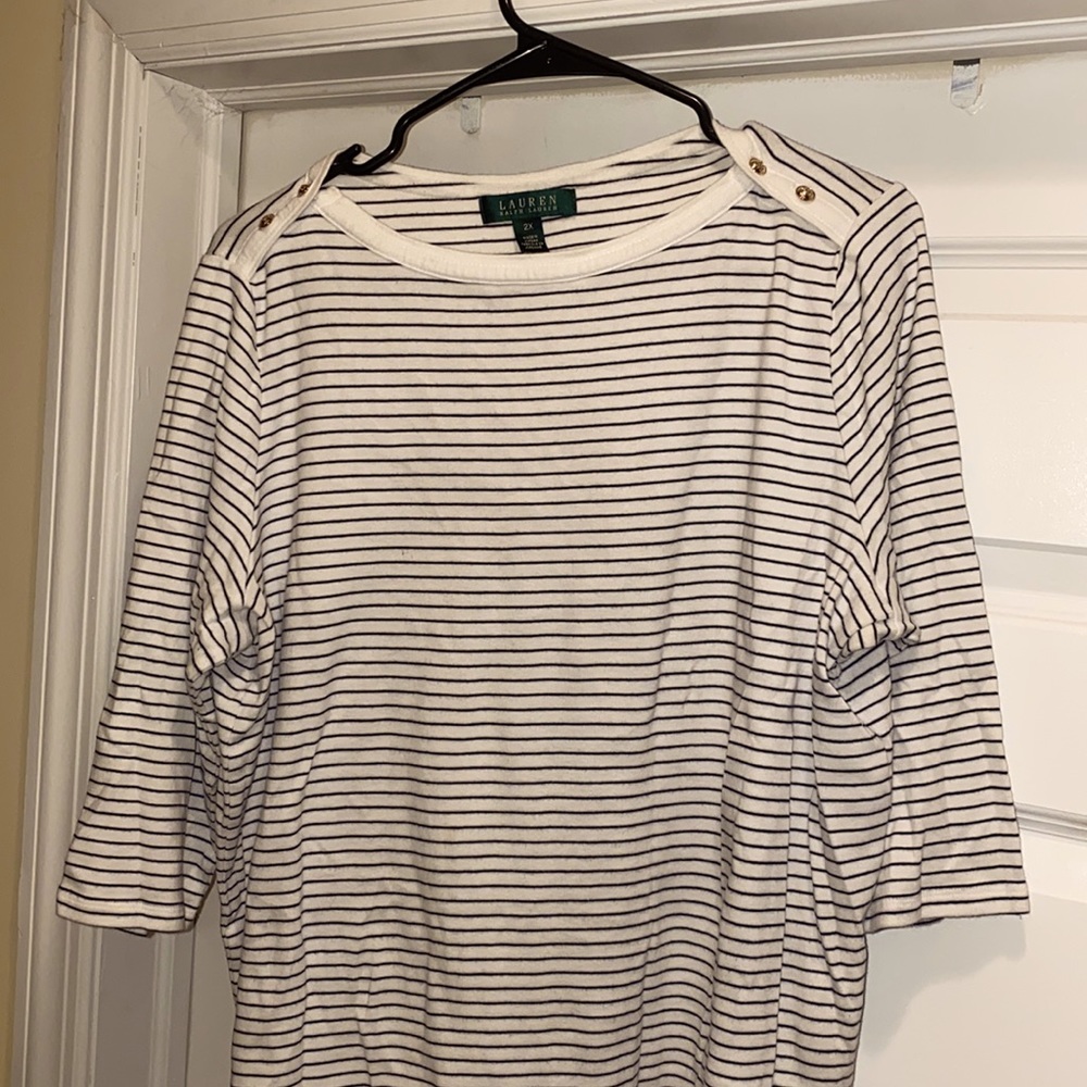 Ralph Lauren 3/4 Sleeve Nautical Top